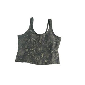 JESSICA SIMPSON Women's M activewear top Black Snack Skin Cropped